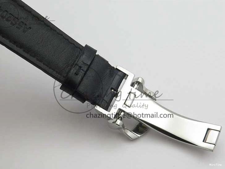 MIROTIME 0522 Portofino Chrono SS ZF 1:1 Best Edition Blue Dial Gold Markers on Black Leather Strap A OnTrend 7124